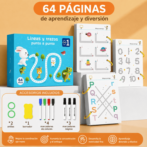Cuaderno Mágico de Trazos Reutilizable 64 Pags