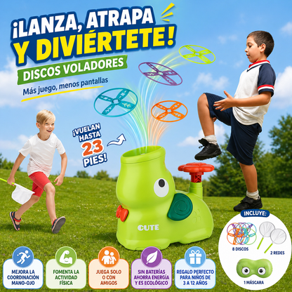 Juguete Lanzador de Discos Voladores