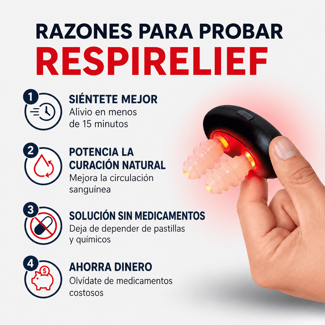 Dispositivo Terapia Nasal Con Luz Roja