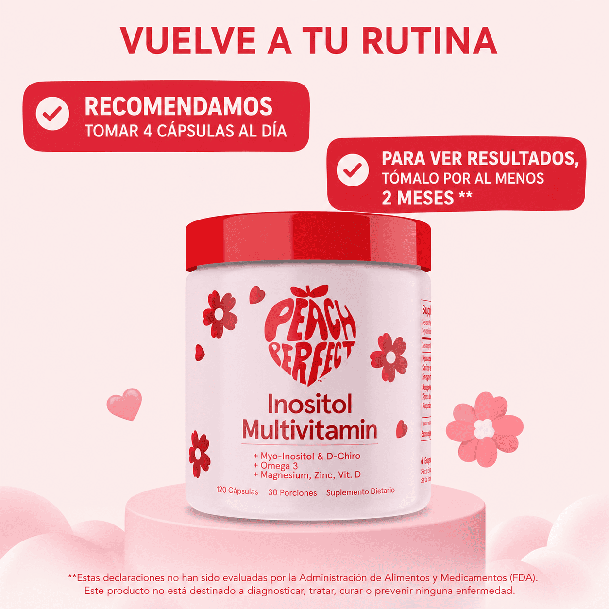 Peach Perfect Inositol Multivitamin 120caps