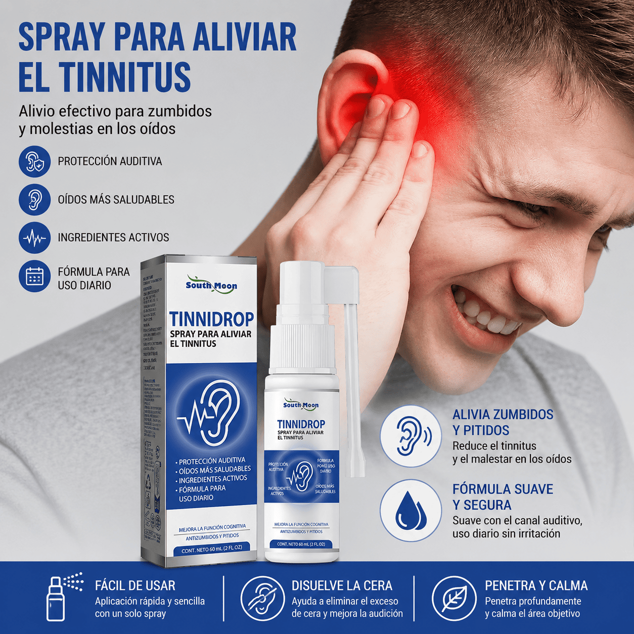Tinnidrop Spray Para Aliviar el Tinnitus