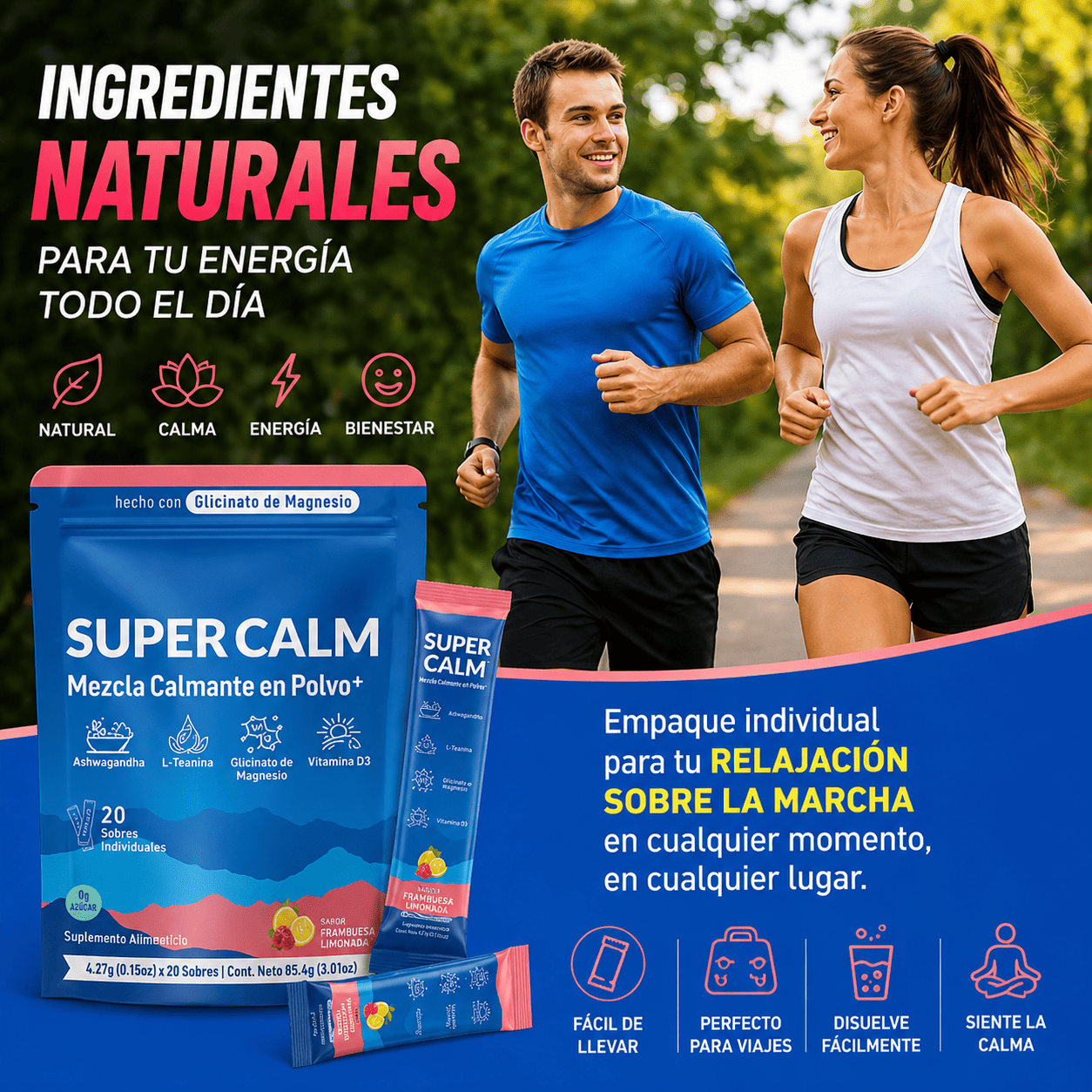 Super Calm – Bebida Calmante en Polvo (20 sobres)